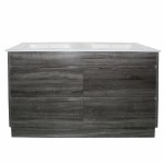 Qubist Dark Grey Free Standing 1500 Vanity Cabinet Only